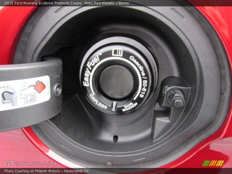 Ruby Red Metallic / Ebony 2015 Ford Mustang EcoBoost Premium Coupe