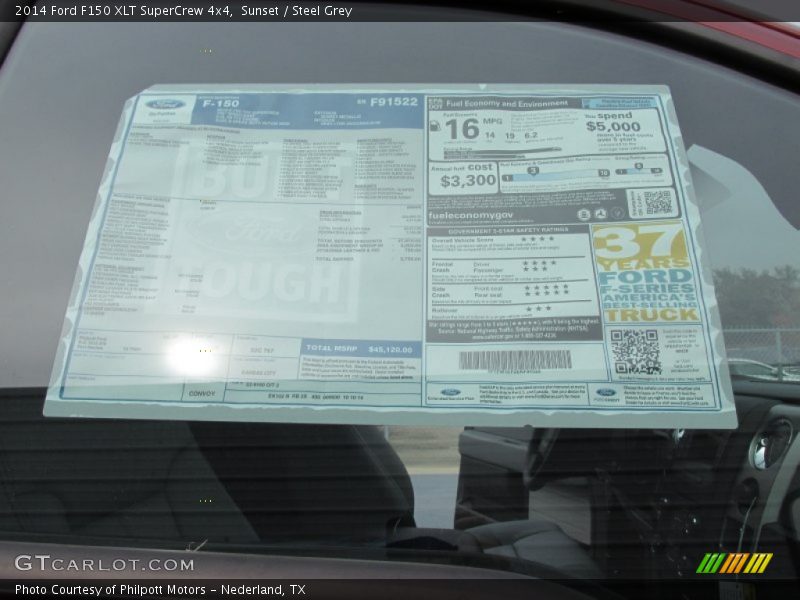 Sunset / Steel Grey 2014 Ford F150 XLT SuperCrew 4x4