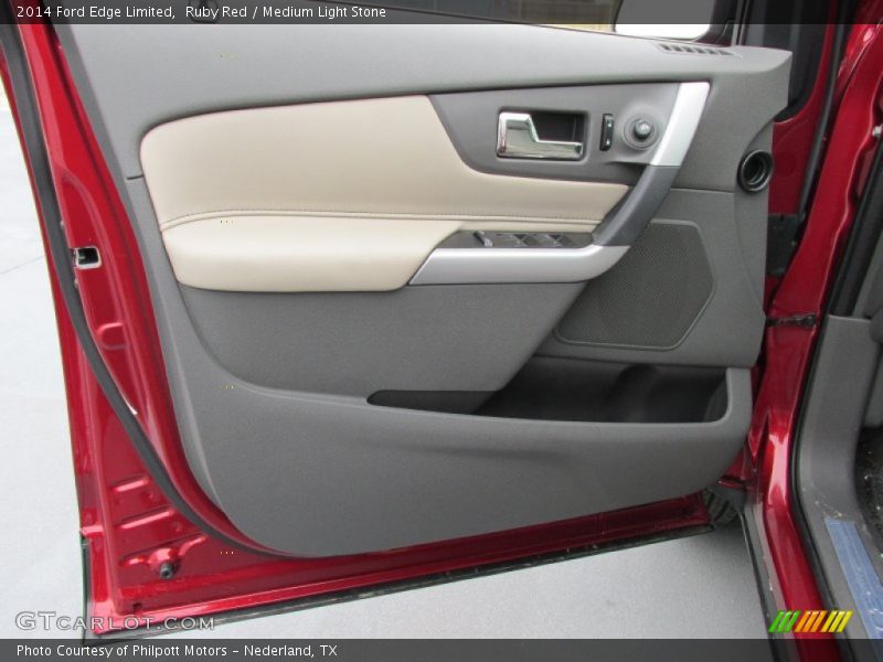 Ruby Red / Medium Light Stone 2014 Ford Edge Limited