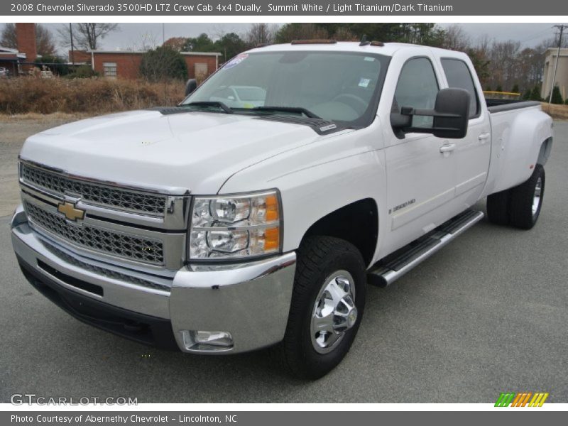 Front 3/4 View of 2008 Silverado 3500HD LTZ Crew Cab 4x4 Dually