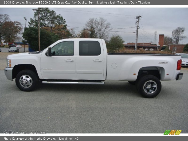 Summit White / Light Titanium/Dark Titanium 2008 Chevrolet Silverado 3500HD LTZ Crew Cab 4x4 Dually