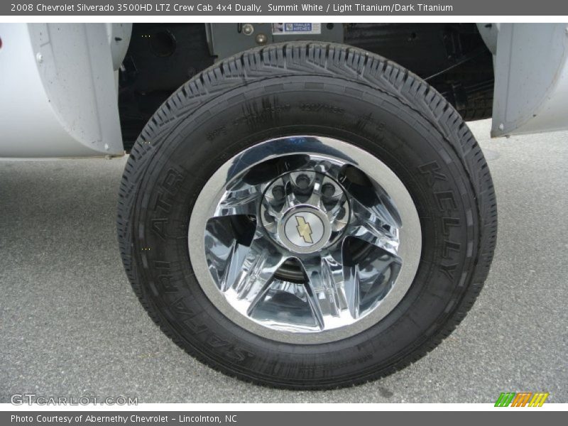 Summit White / Light Titanium/Dark Titanium 2008 Chevrolet Silverado 3500HD LTZ Crew Cab 4x4 Dually
