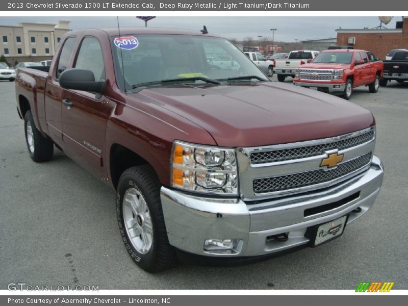 Deep Ruby Metallic / Light Titanium/Dark Titanium 2013 Chevrolet Silverado 1500 LT Extended Cab