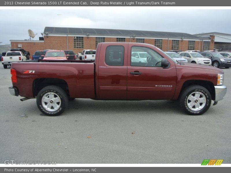 Deep Ruby Metallic / Light Titanium/Dark Titanium 2013 Chevrolet Silverado 1500 LT Extended Cab