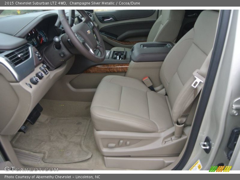 Champagne Silver Metallic / Cocoa/Dune 2015 Chevrolet Suburban LTZ 4WD