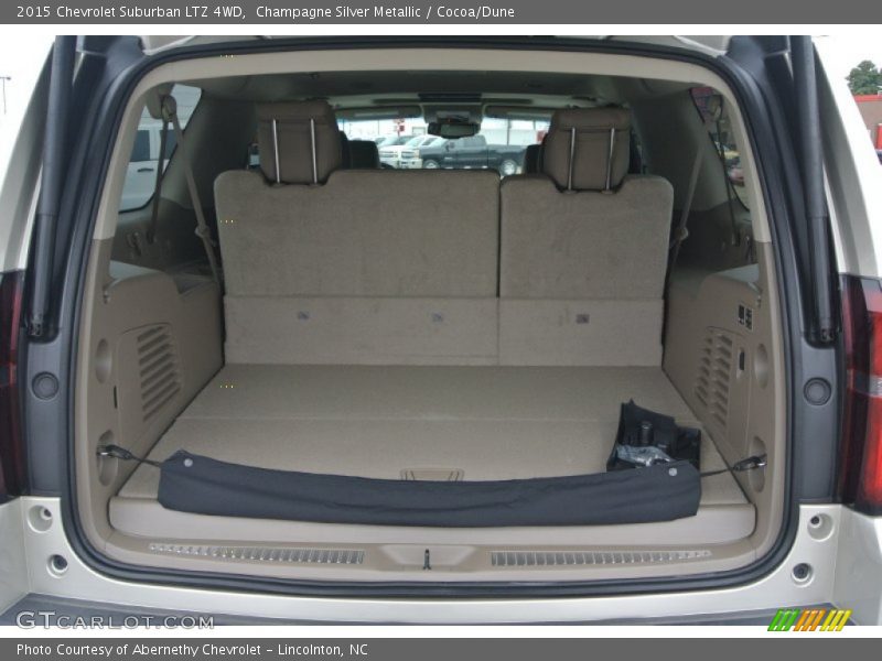 Champagne Silver Metallic / Cocoa/Dune 2015 Chevrolet Suburban LTZ 4WD