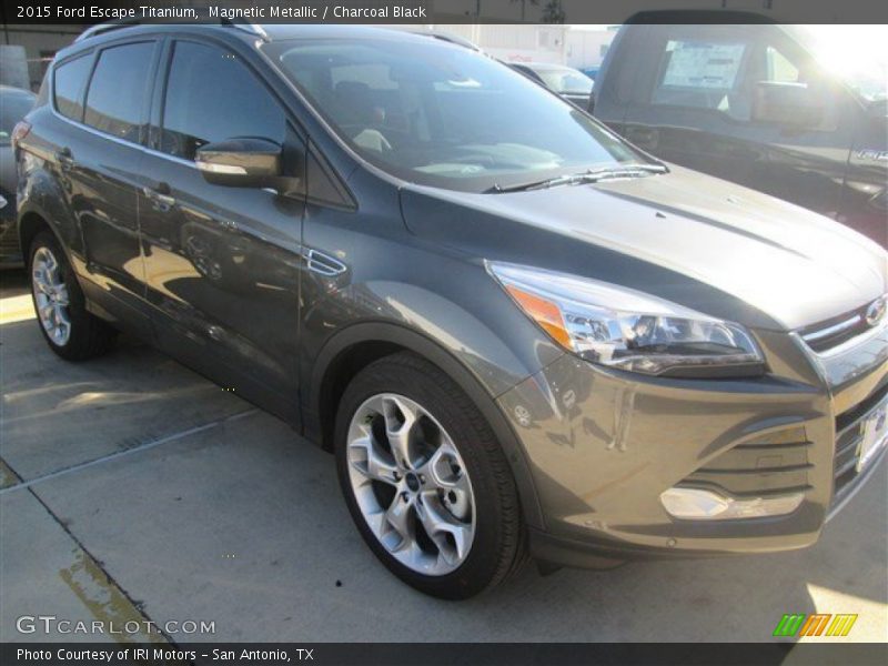 Magnetic Metallic / Charcoal Black 2015 Ford Escape Titanium