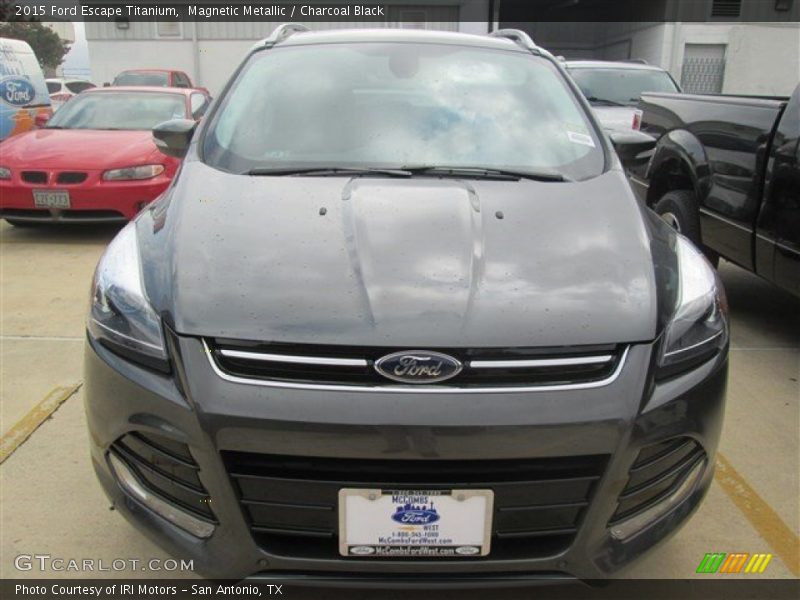 Magnetic Metallic / Charcoal Black 2015 Ford Escape Titanium