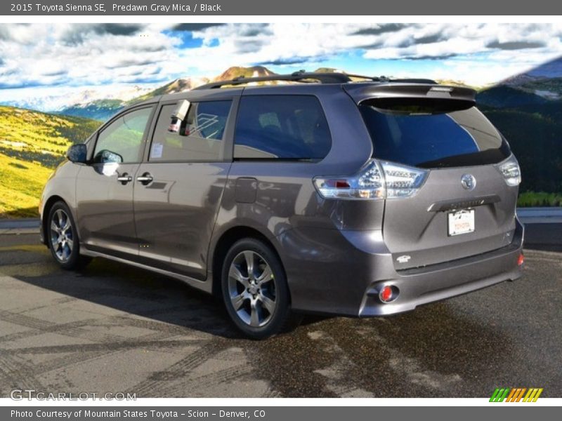 Predawn Gray Mica / Black 2015 Toyota Sienna SE