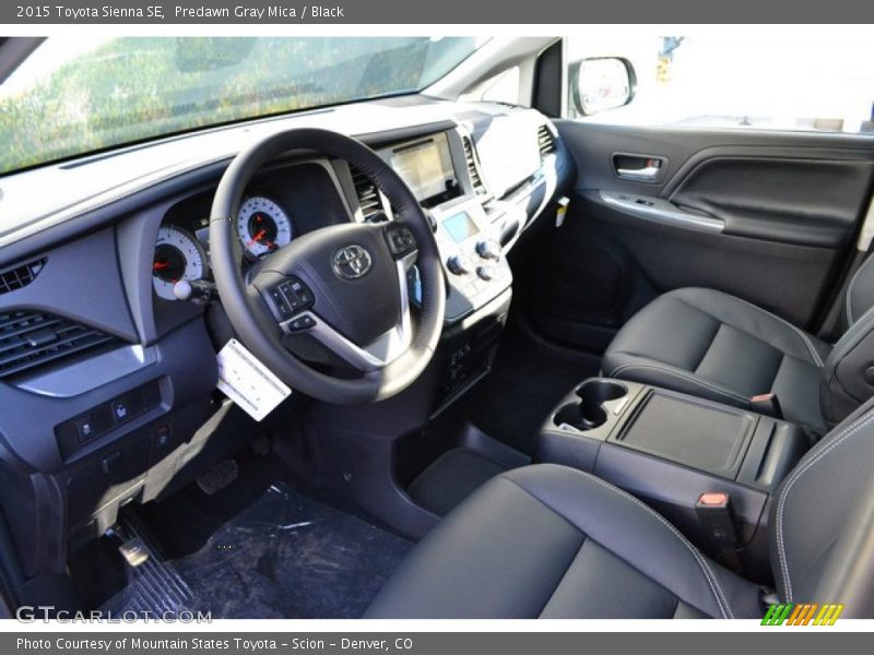 Predawn Gray Mica / Black 2015 Toyota Sienna SE
