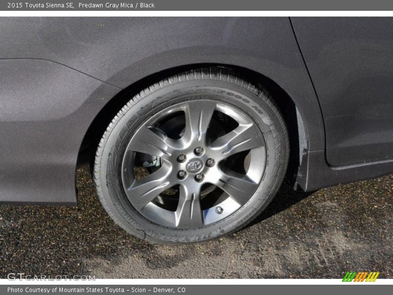Predawn Gray Mica / Black 2015 Toyota Sienna SE