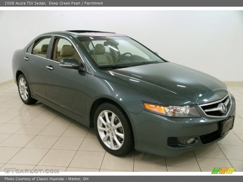 Deep Green Pearl / Parchment 2008 Acura TSX Sedan