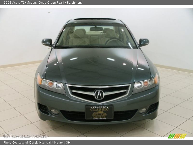 Deep Green Pearl / Parchment 2008 Acura TSX Sedan