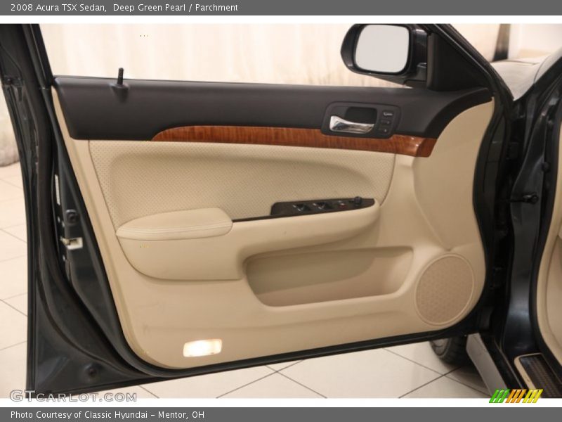 Deep Green Pearl / Parchment 2008 Acura TSX Sedan