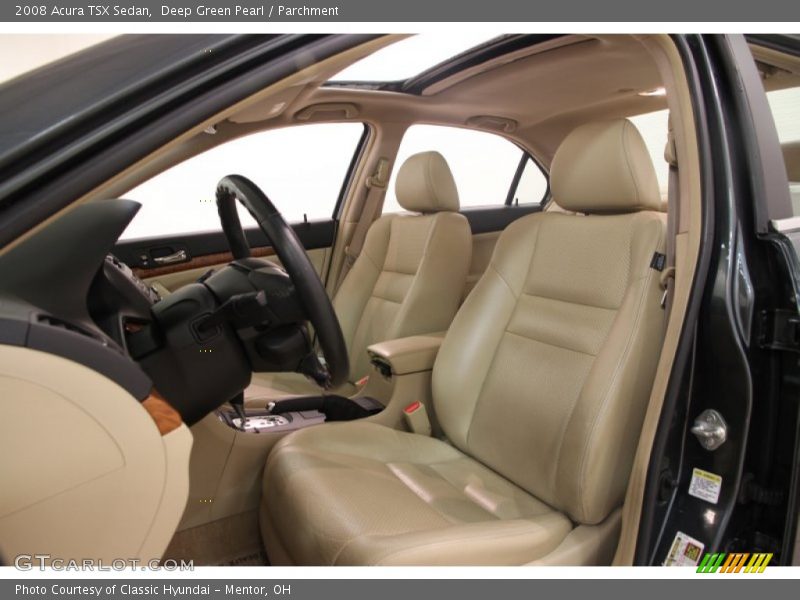 Deep Green Pearl / Parchment 2008 Acura TSX Sedan