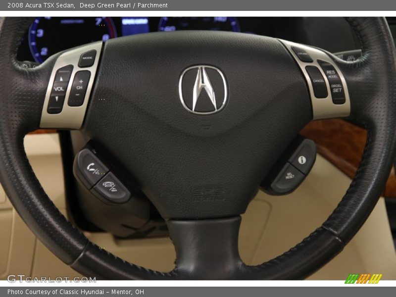 Deep Green Pearl / Parchment 2008 Acura TSX Sedan