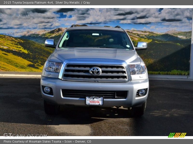Silver Sky Metallic / Gray 2015 Toyota Sequoia Platinum 4x4