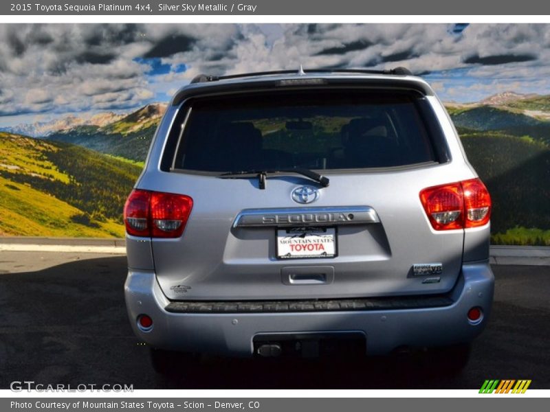 Silver Sky Metallic / Gray 2015 Toyota Sequoia Platinum 4x4