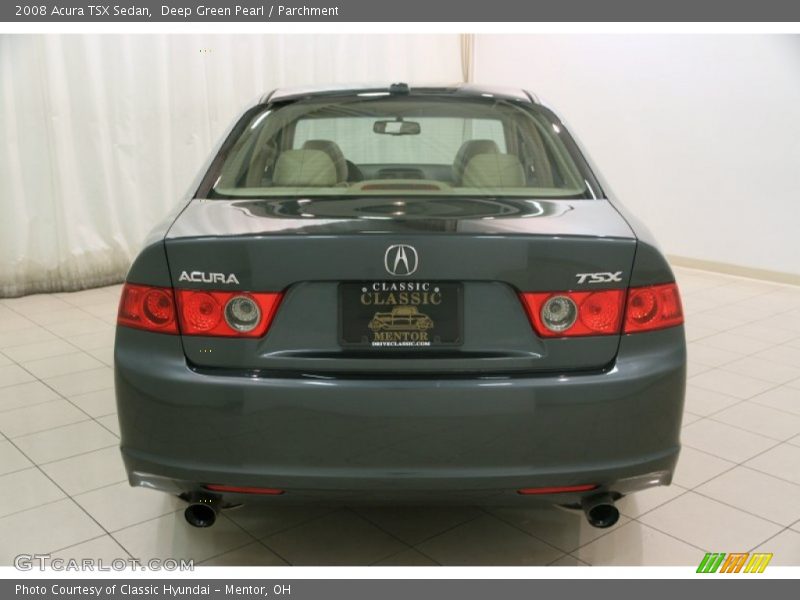 Deep Green Pearl / Parchment 2008 Acura TSX Sedan