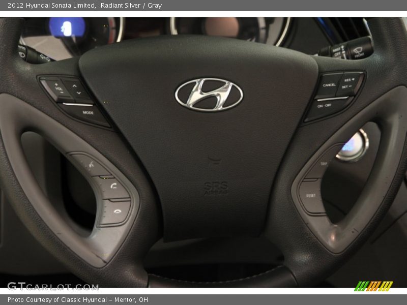 Radiant Silver / Gray 2012 Hyundai Sonata Limited