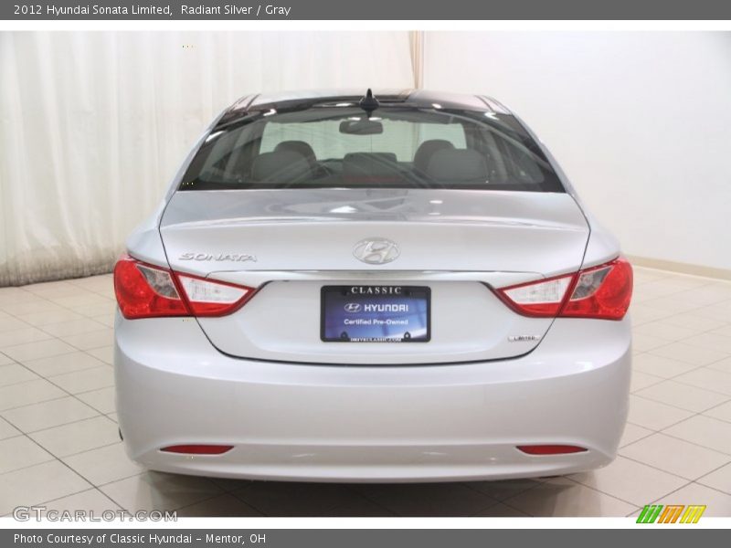 Radiant Silver / Gray 2012 Hyundai Sonata Limited