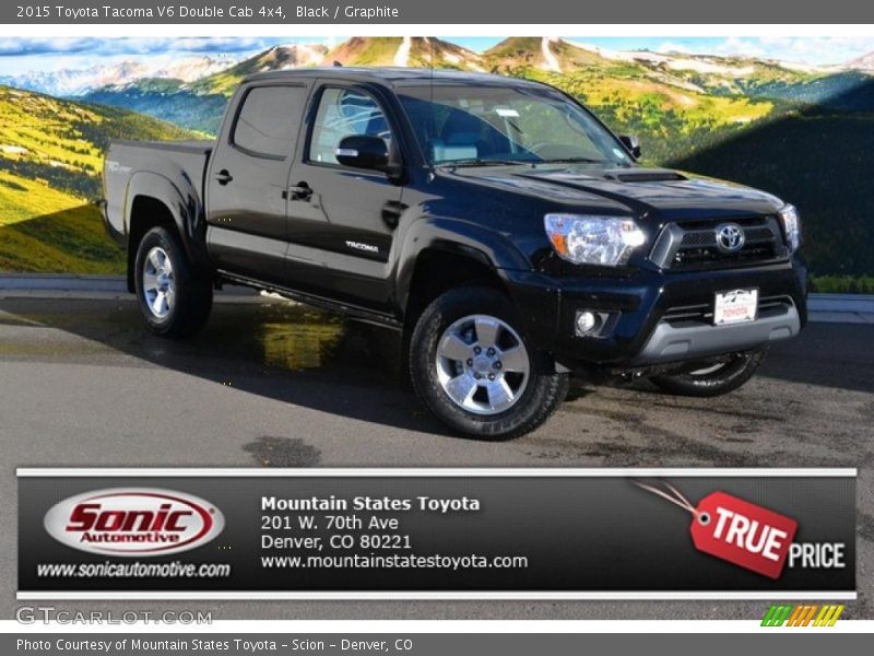 Black / Graphite 2015 Toyota Tacoma V6 Double Cab 4x4