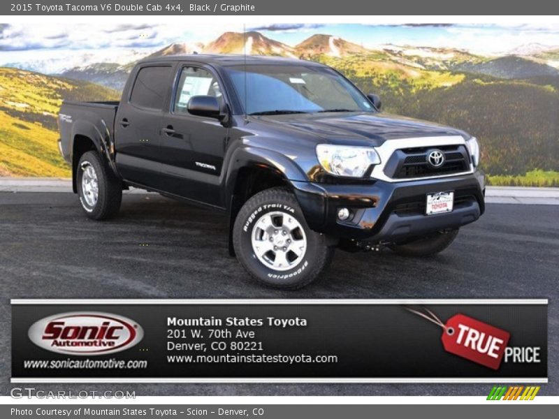 Black / Graphite 2015 Toyota Tacoma V6 Double Cab 4x4