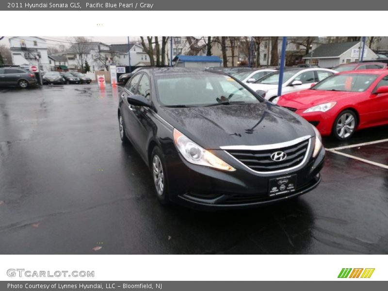 Pacific Blue Pearl / Gray 2011 Hyundai Sonata GLS
