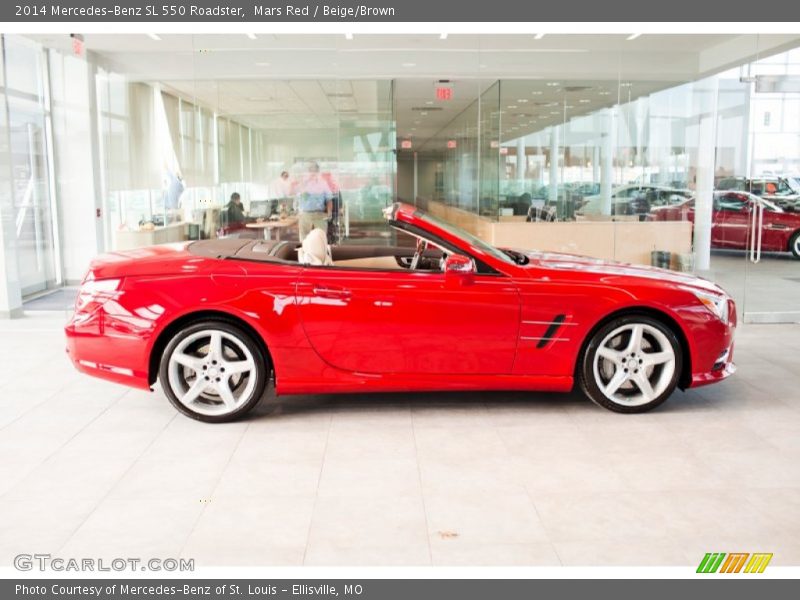 Mars Red / Beige/Brown 2014 Mercedes-Benz SL 550 Roadster