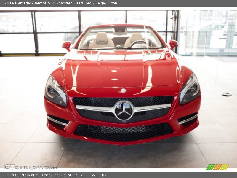 Mars Red / Beige/Brown 2014 Mercedes-Benz SL 550 Roadster