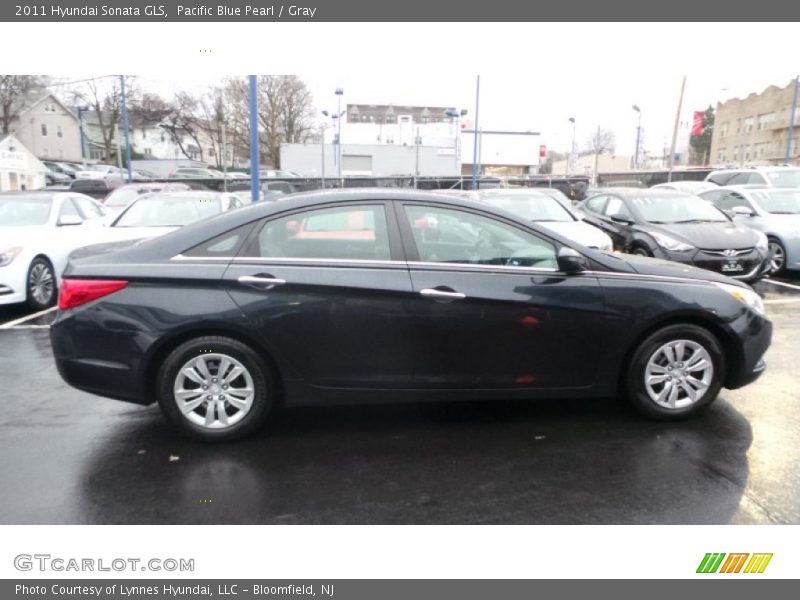 Pacific Blue Pearl / Gray 2011 Hyundai Sonata GLS