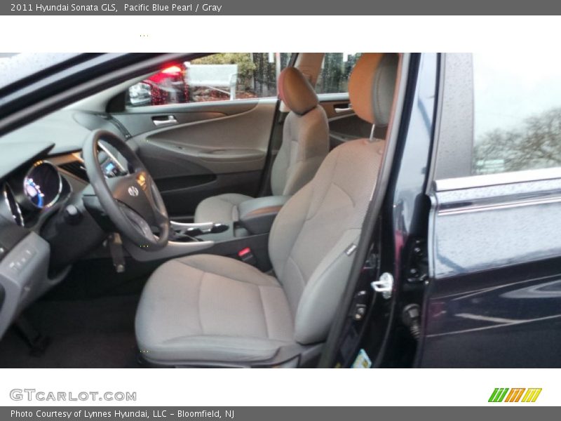 Pacific Blue Pearl / Gray 2011 Hyundai Sonata GLS