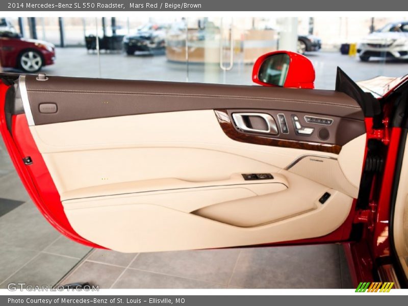 Mars Red / Beige/Brown 2014 Mercedes-Benz SL 550 Roadster