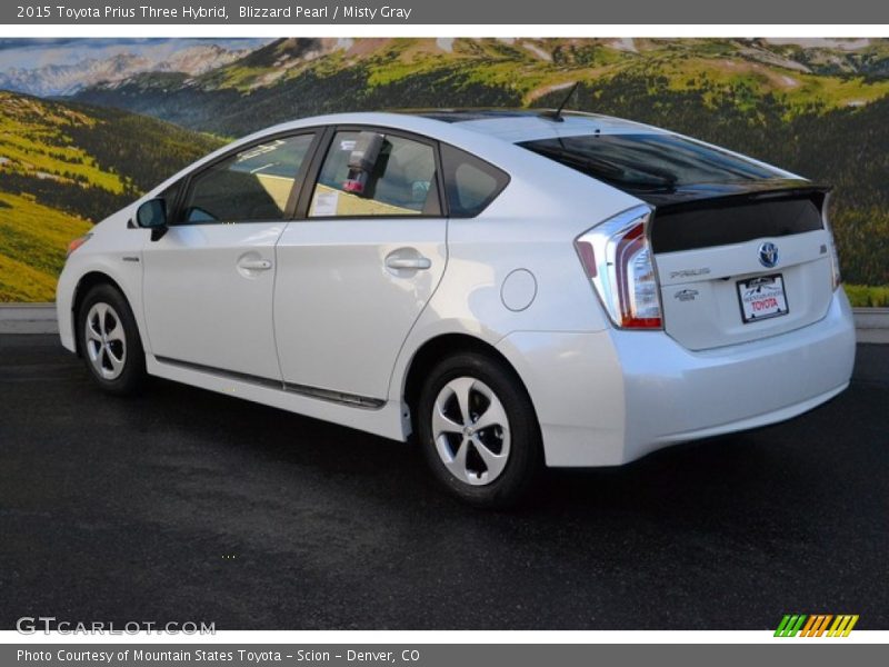Blizzard Pearl / Misty Gray 2015 Toyota Prius Three Hybrid