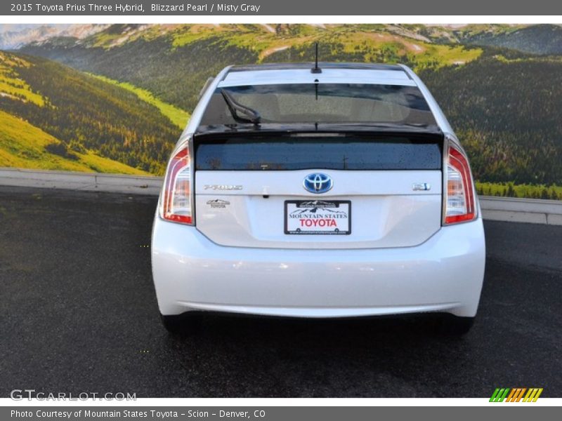 Blizzard Pearl / Misty Gray 2015 Toyota Prius Three Hybrid