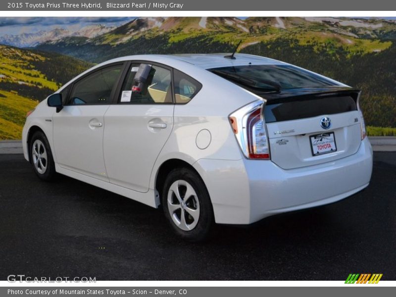 Blizzard Pearl / Misty Gray 2015 Toyota Prius Three Hybrid