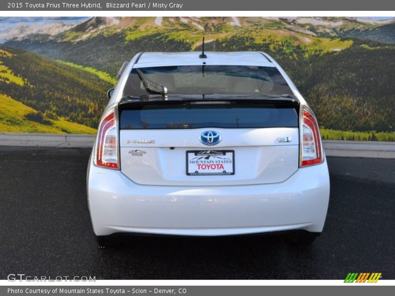 Blizzard Pearl / Misty Gray 2015 Toyota Prius Three Hybrid