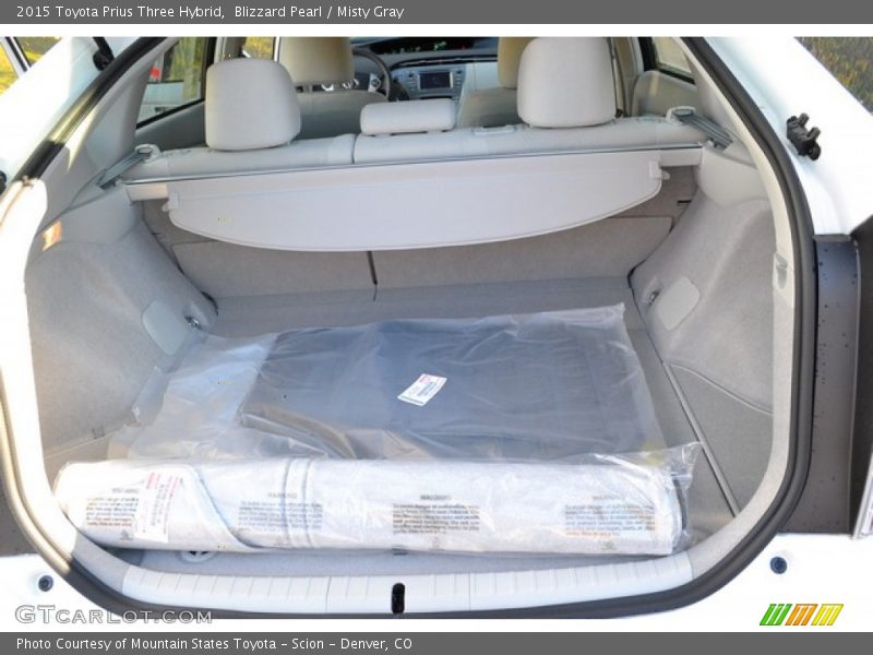 Blizzard Pearl / Misty Gray 2015 Toyota Prius Three Hybrid