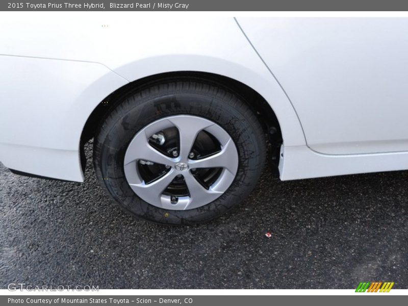 Blizzard Pearl / Misty Gray 2015 Toyota Prius Three Hybrid