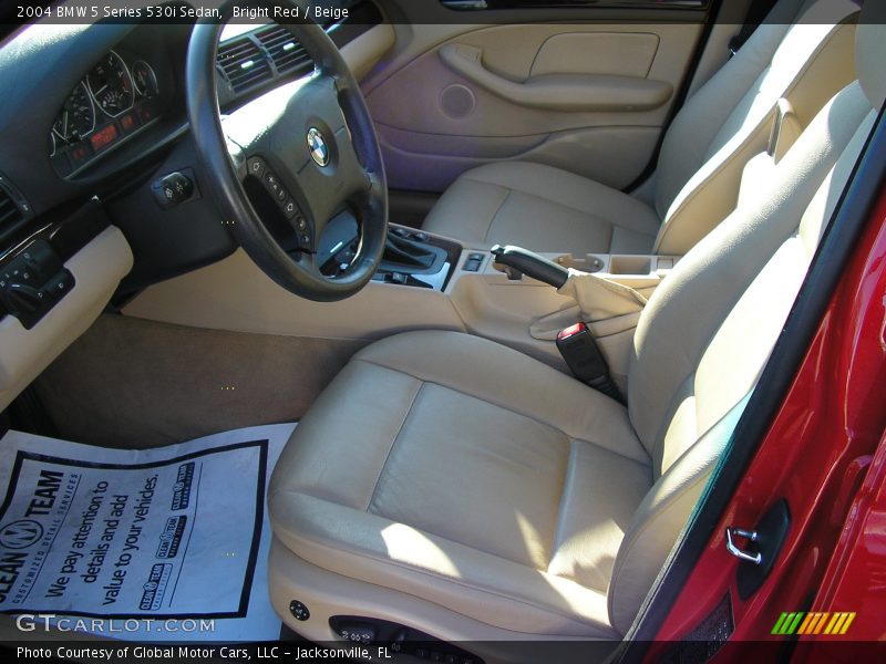 Bright Red / Beige 2004 BMW 5 Series 530i Sedan