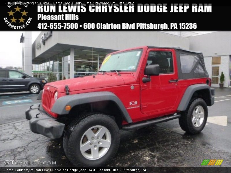 Flame Red / Dark Slate Gray/Medium Slate Gray 2007 Jeep Wrangler X 4x4