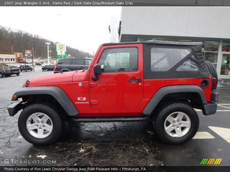 Flame Red / Dark Slate Gray/Medium Slate Gray 2007 Jeep Wrangler X 4x4