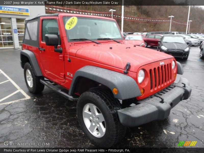 Flame Red / Dark Slate Gray/Medium Slate Gray 2007 Jeep Wrangler X 4x4