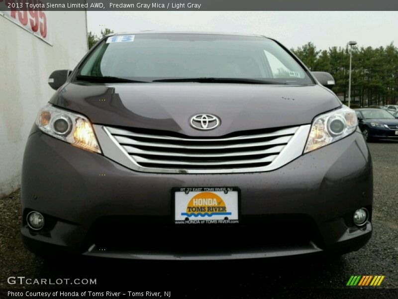 Predawn Gray Mica / Light Gray 2013 Toyota Sienna Limited AWD