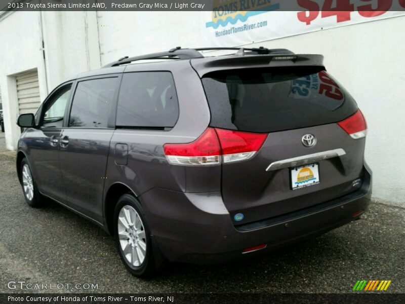 Predawn Gray Mica / Light Gray 2013 Toyota Sienna Limited AWD