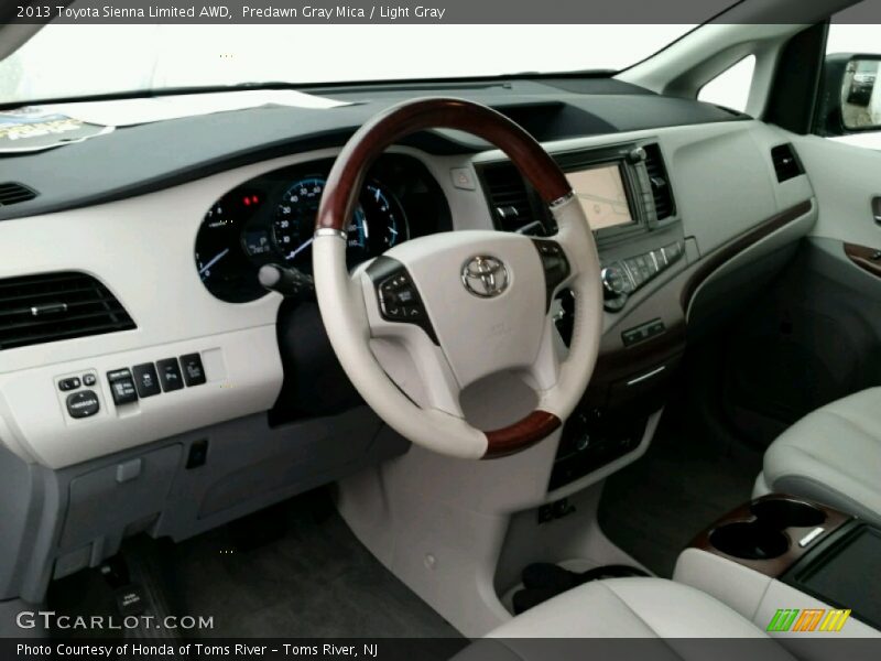Predawn Gray Mica / Light Gray 2013 Toyota Sienna Limited AWD