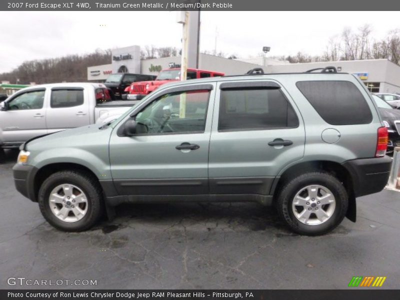 Titanium Green Metallic / Medium/Dark Pebble 2007 Ford Escape XLT 4WD
