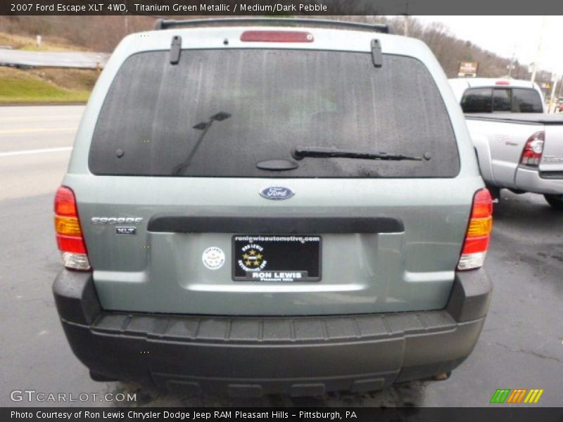 Titanium Green Metallic / Medium/Dark Pebble 2007 Ford Escape XLT 4WD