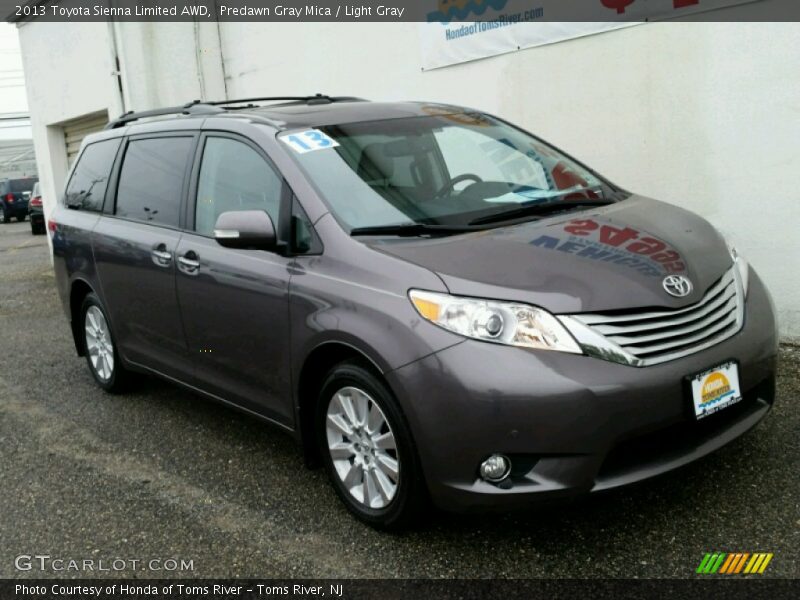 Predawn Gray Mica / Light Gray 2013 Toyota Sienna Limited AWD