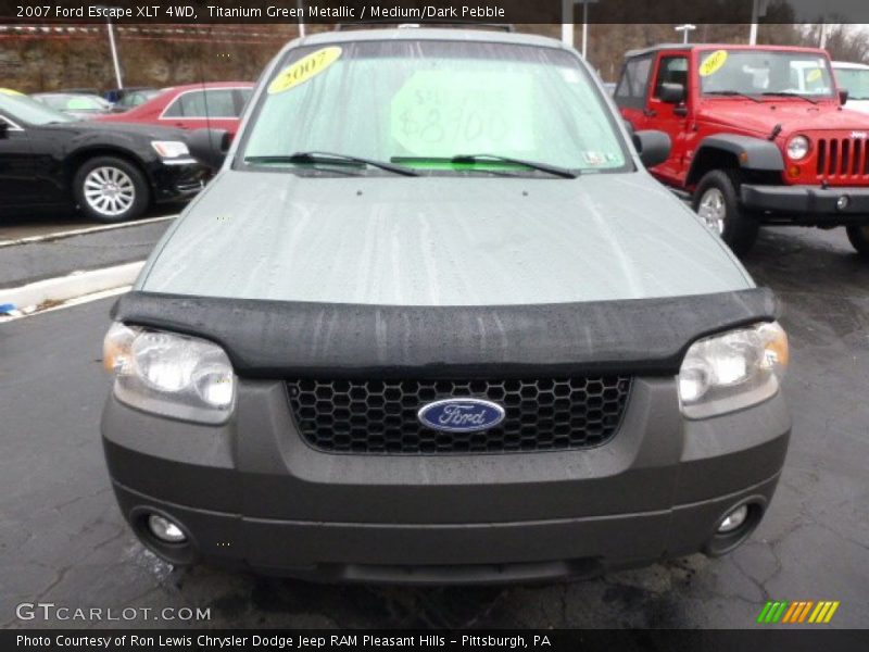 Titanium Green Metallic / Medium/Dark Pebble 2007 Ford Escape XLT 4WD